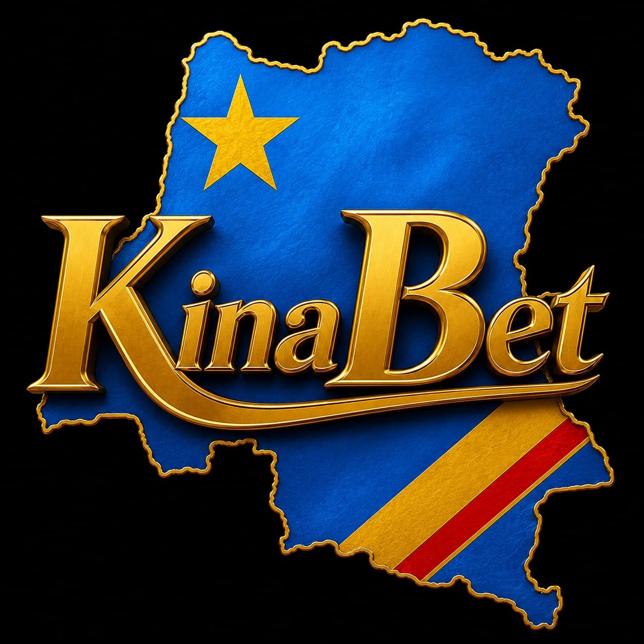 KinaBet — logótipo com o mapa da RDC